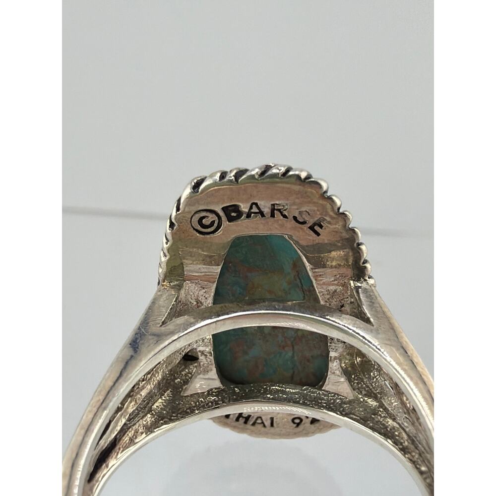 Barse Turquoise Sterling Silver Ring Large Gemstone Southwest Style SZ 9 - Picture 7 of 9